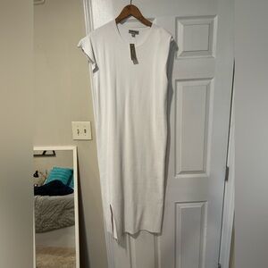 J. Crew Classic White Midi Dress
